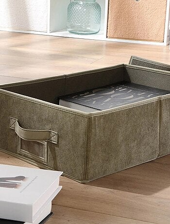 Caixa de arrumação de bombazina