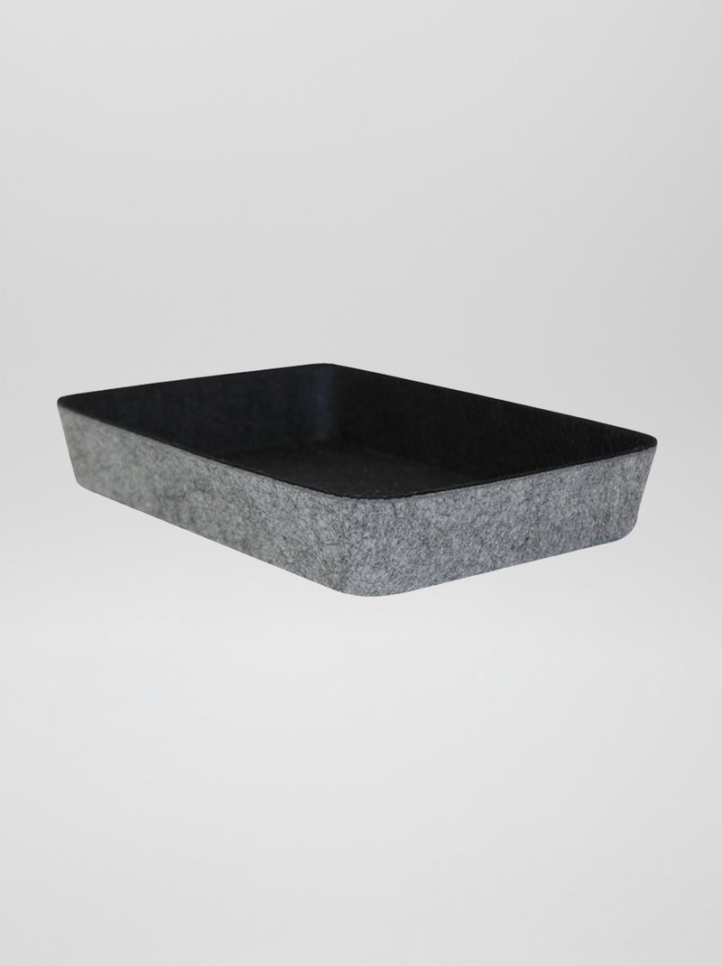 Caixa de arrumação de feltro Cinza/ Preto - Kiabi