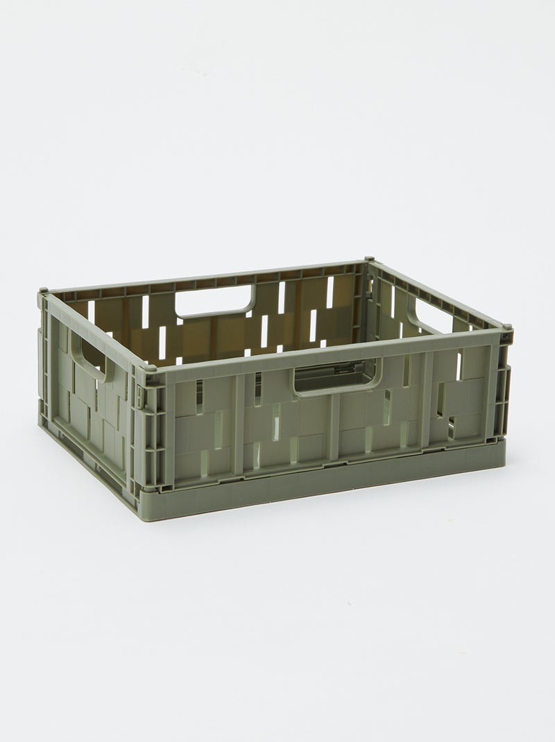 Caixa de arrumação em plástico (26 x 17 cm) Verde - Kiabi