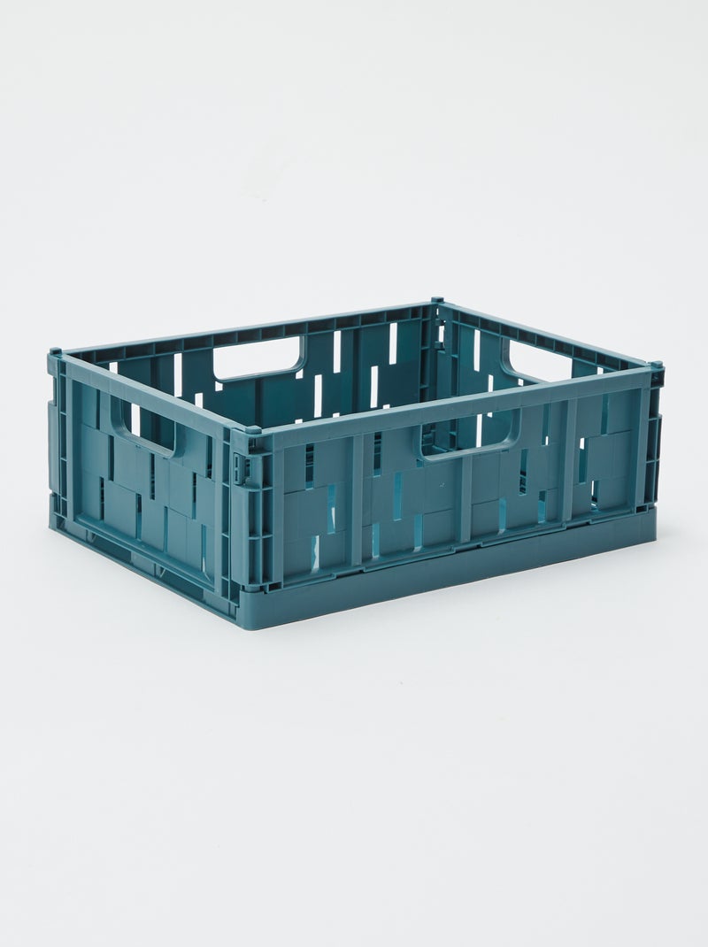 Caixa de arrumação em plástico (34 x 25 cm) Verde - Kiabi