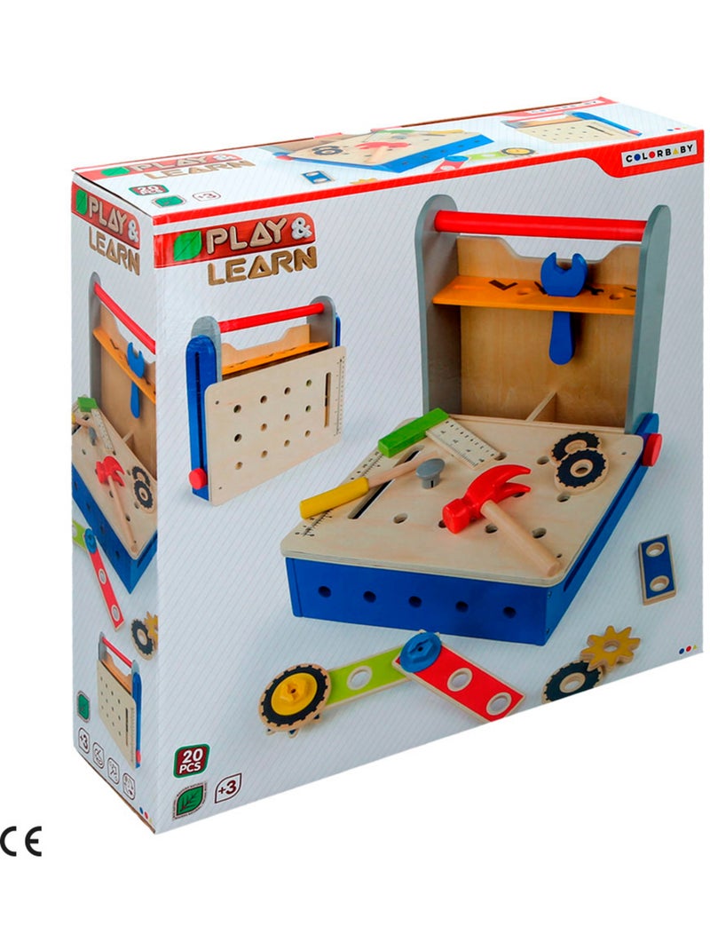 Caixa de ferramentas de madeira rebatível PLAY & LEARN N/D - Kiabi