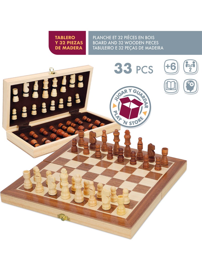 Caixa de madeira para jogos de tabuleiro de xadrez cb games N/D - Kiabi