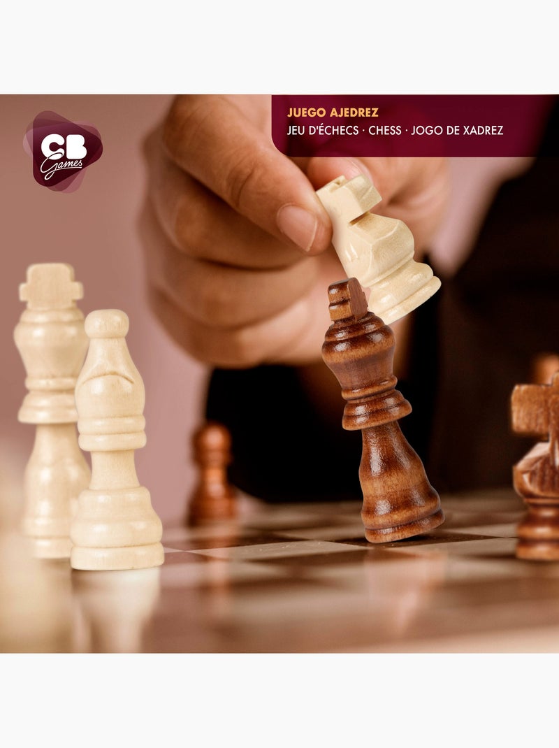 Caixa de madeira para jogos de tabuleiro de xadrez cb games N/D - Kiabi
