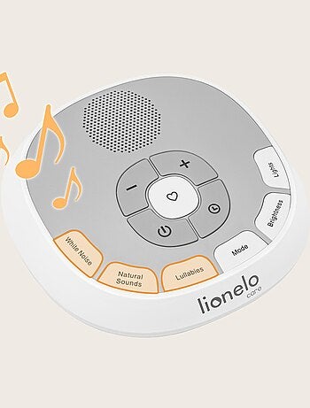 Caixa de música 2 em 1 LIONELO – Portátil – 11 cores de luz – 20 sons de embalar