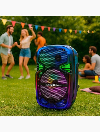 Caixa de som de karaokê 180w sem fio com 1 microfone bontempi
