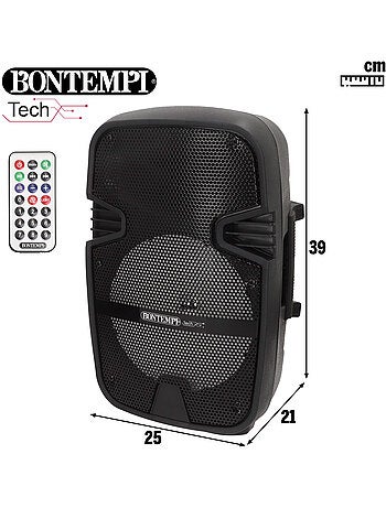 Caixa de som de karaokê 180w sem fio com 1 microfone bontempi