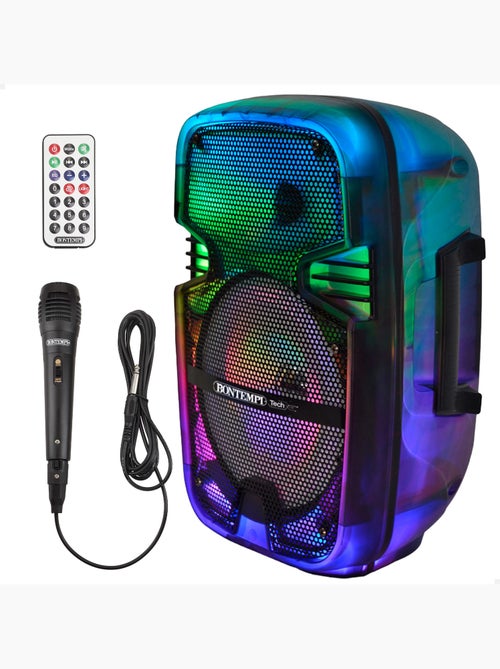 Caixa de som de karaokê 180w sem fio com 1 microfone bontempi - Kiabi Caixa de som de karaokê 180w sem fio com 1 microfone bontempi - Kiabi