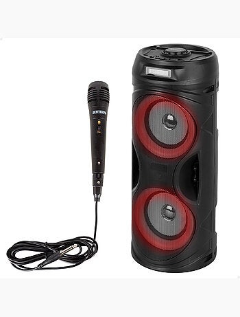 Caixa de som sem fio 160w com microfone e luzes bontempi