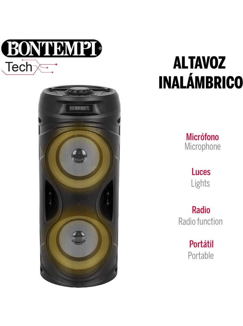 Caixa de som sem fio 160w com microfone e luzes bontempi N/D - Kiabi