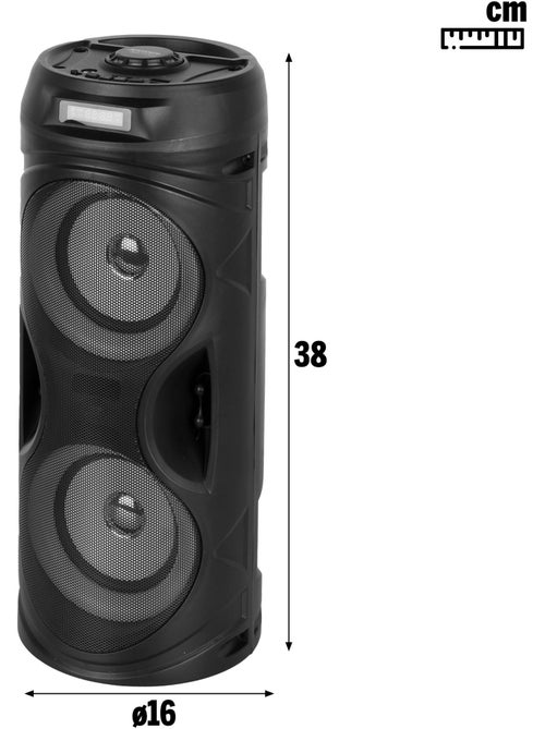 Caixa de som sem fio 160w com microfone e luzes bontempi - Kiabi