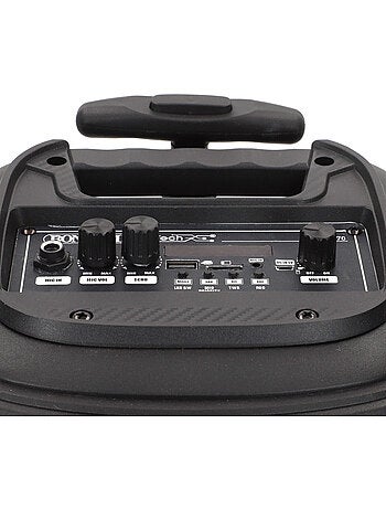 Caixa de som sem fio 220w com karaokê e 2 microfones 27x25x40 cm bontempi