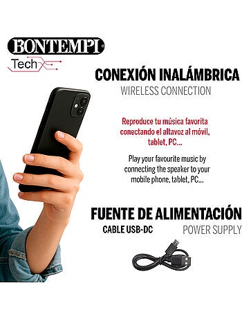 Caixa de som sem fio 80w com karaokê e microfone bontempi