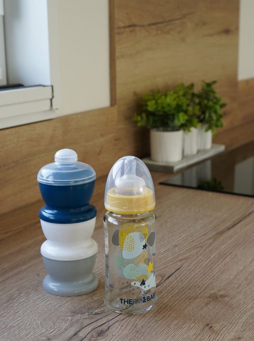 Caixa de transporte leite thermobaby com doseador empilhável 10x100 ml - Kiabi Caixa de transporte leite thermobaby com doseador empilhável 10x100 ml - Kiabi