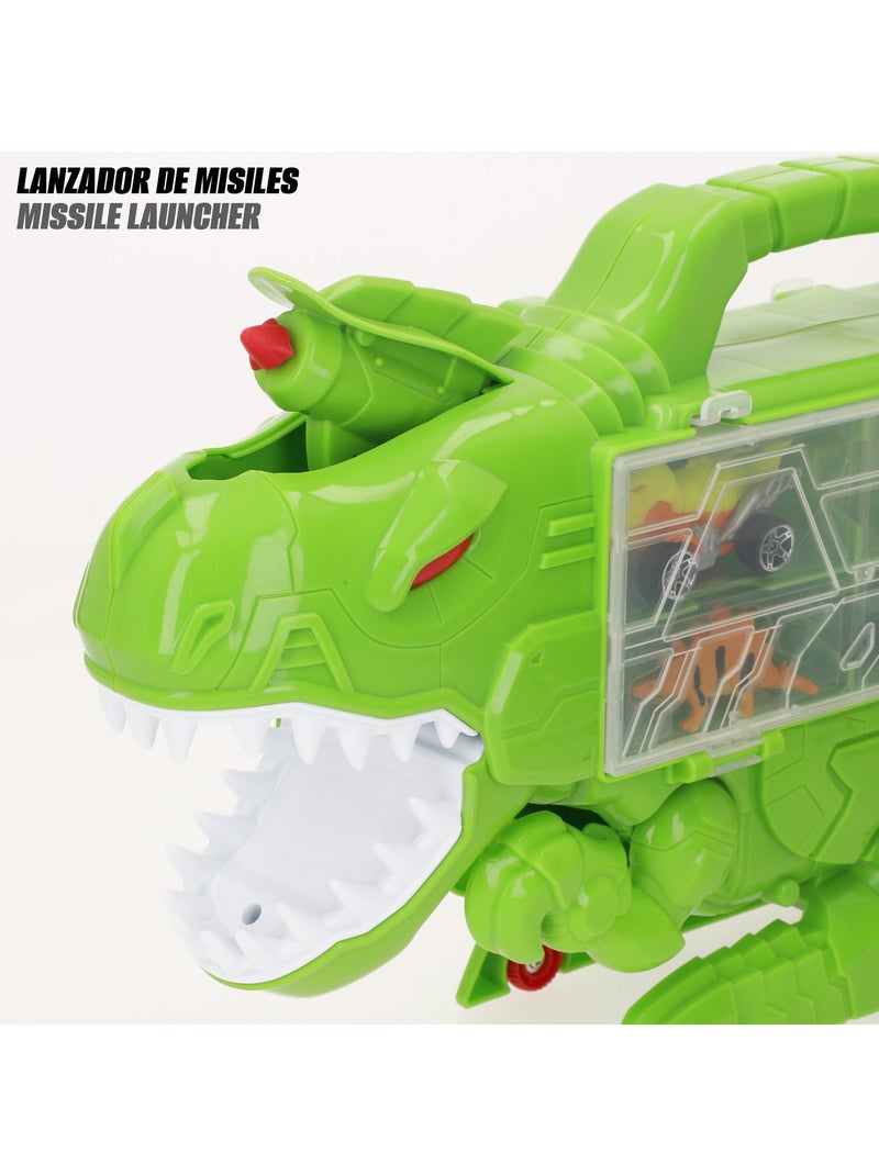 Caixa de transporte para carros dino destroyer teamsterz com rampa e lançador N/D - Kiabi