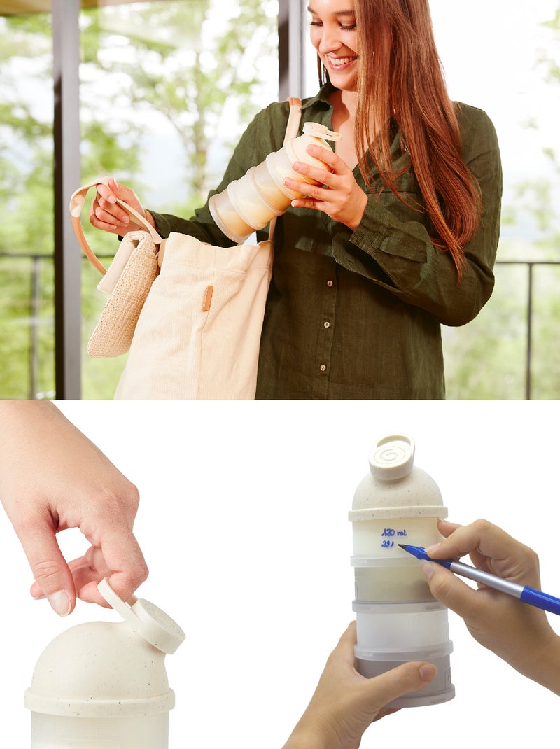 Caixa doseadora do leite 4 compartimentos ' Babymoov' bege - Kiabi