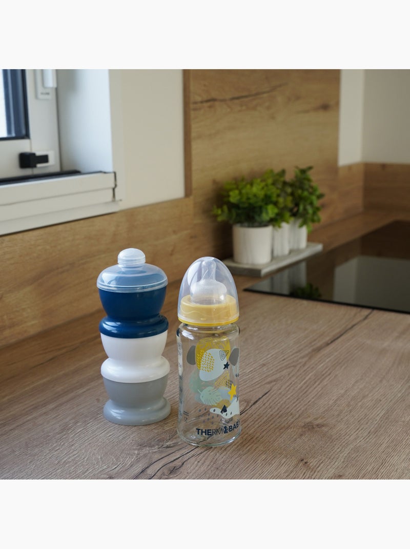 Caixa transport leite thermobaby empilhável 3 compartimentos 100 ml Rosa - Kiabi
