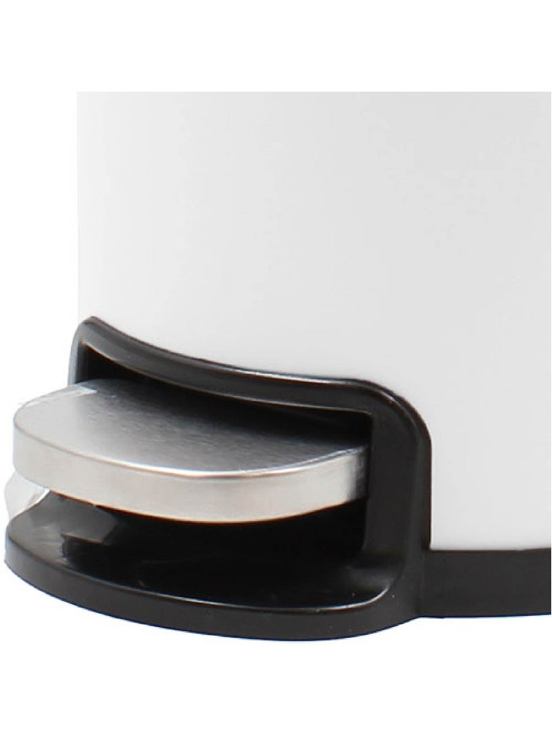 Caixote do lixo de casa de banho em metal mate Branco - Kiabi