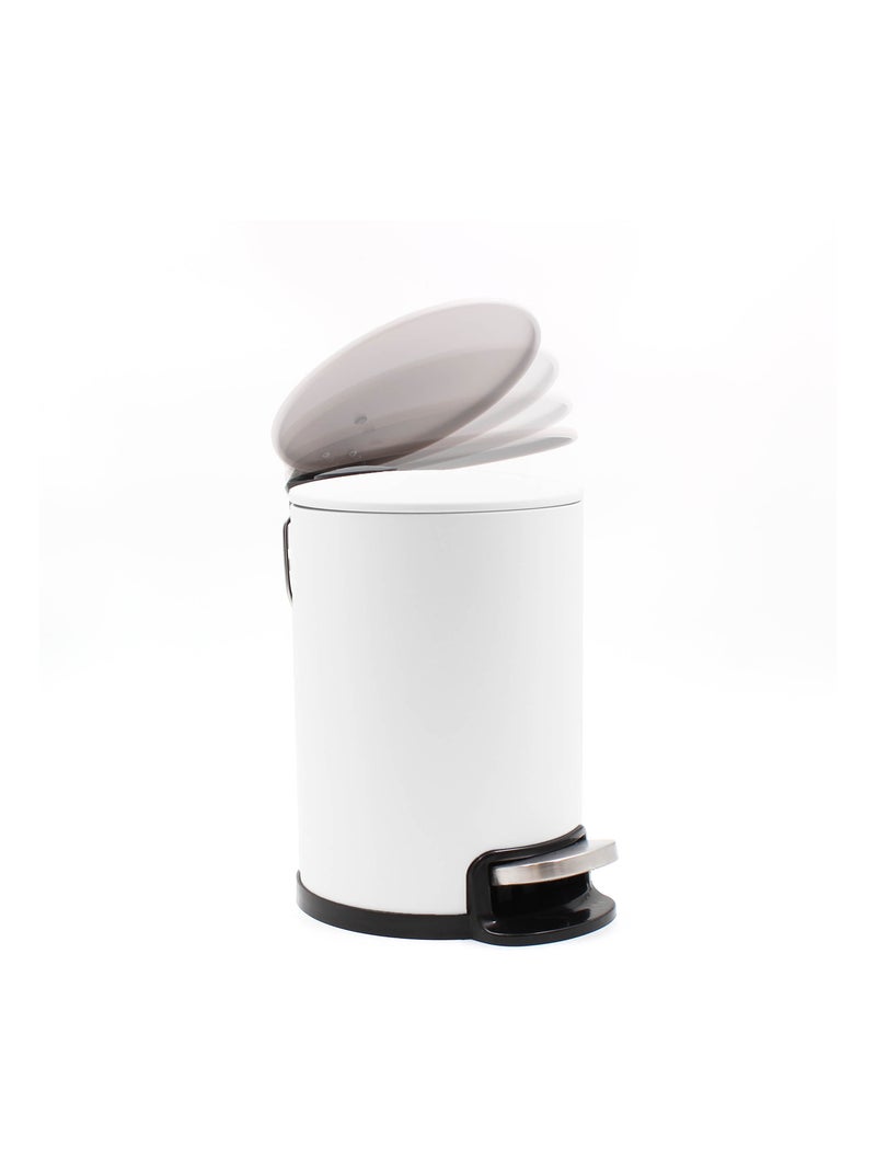 Caixote do lixo de casa de banho em metal mate Branco - Kiabi