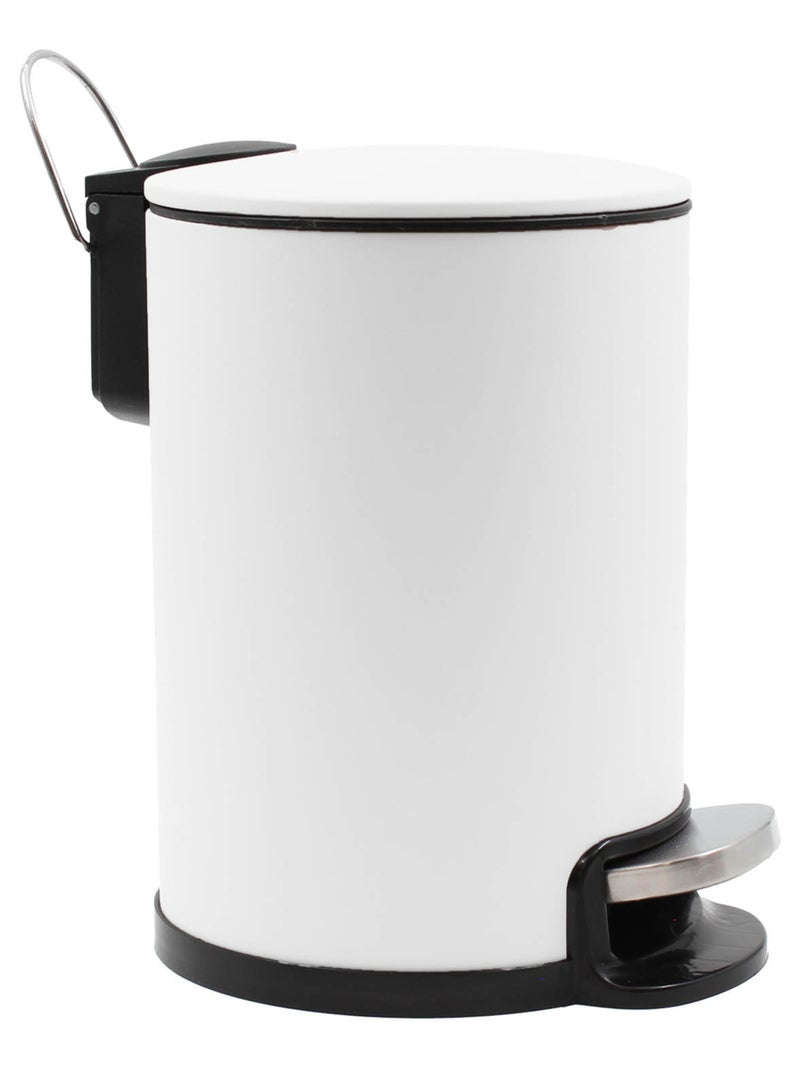 Caixote do lixo de casa de banho em metal mate Branco - Kiabi