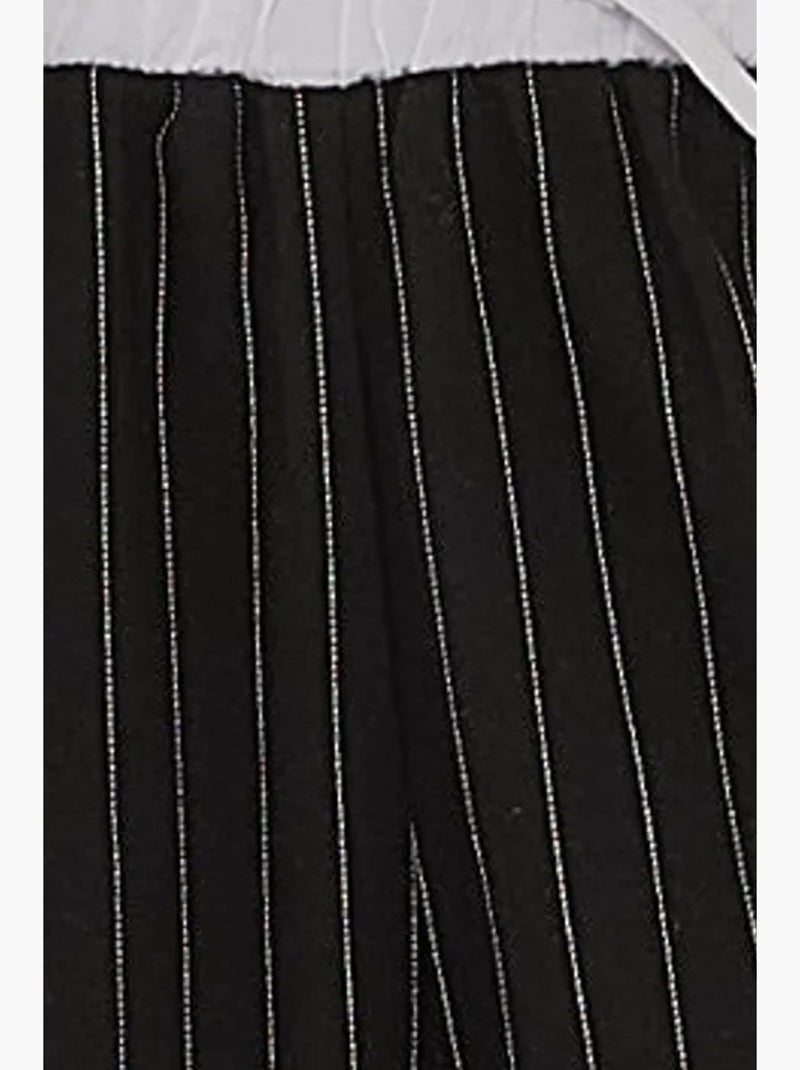 Calça às riscas com cós elástico hiccup Preto - Kiabi