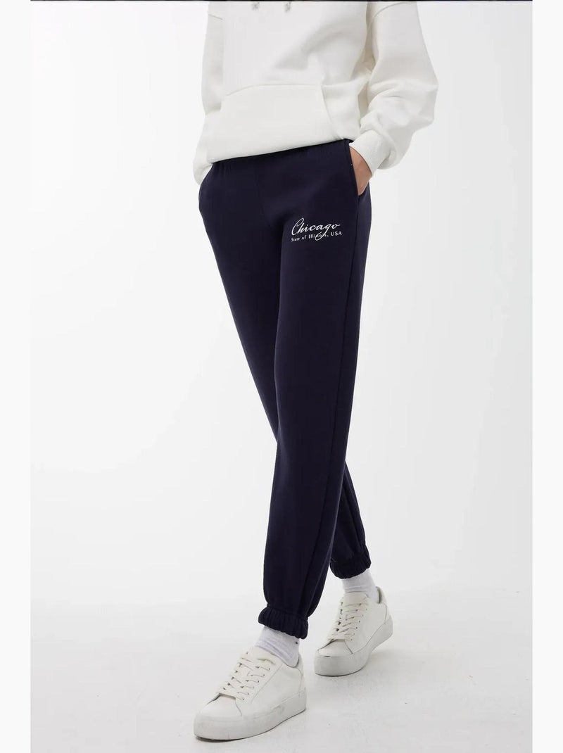 Calça de fato de treino com cós elástico hiccup Azul-marinho - Kiabi