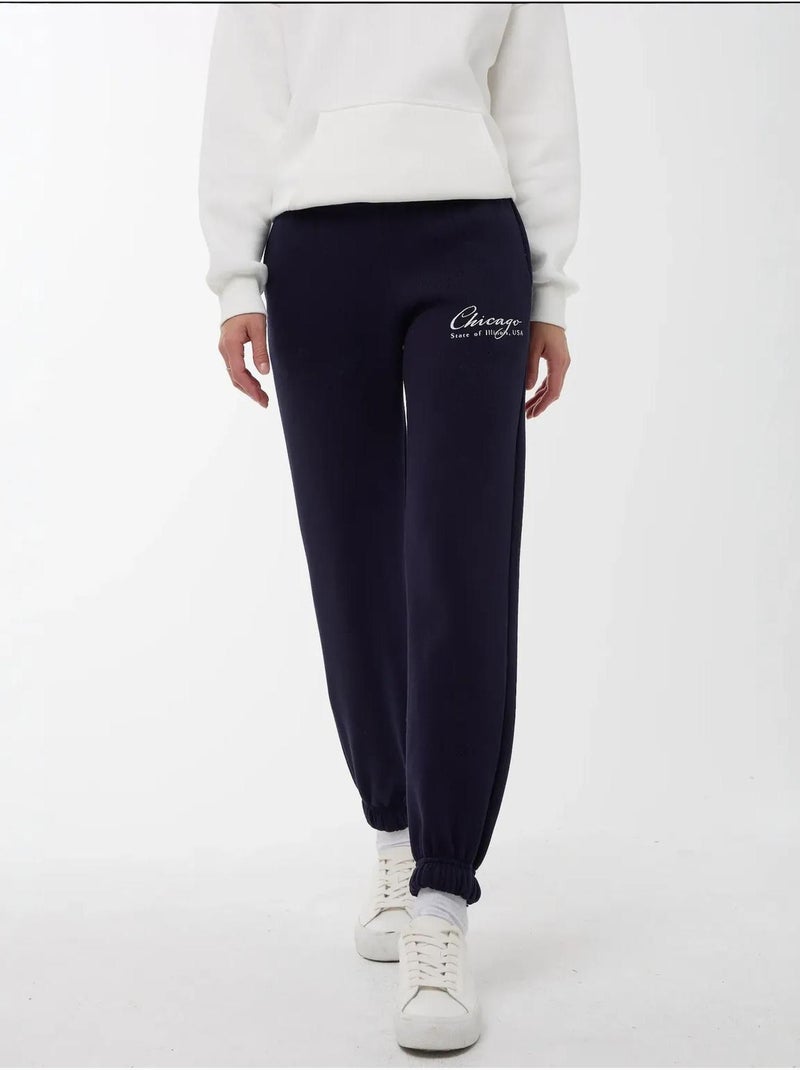 Calça de fato de treino com cós elástico hiccup Azul-marinho - Kiabi