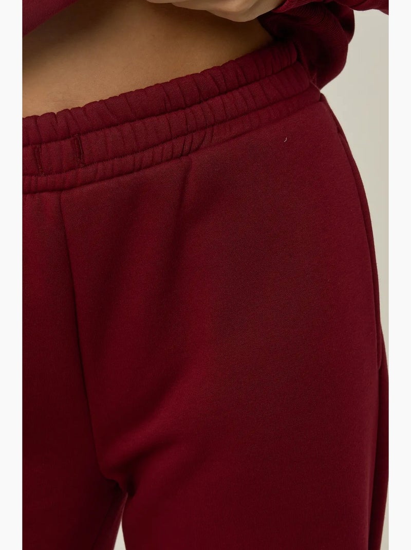 Calça de fato de treino larga com cordão na cintura hiccup Vermelho bordô - Kiabi