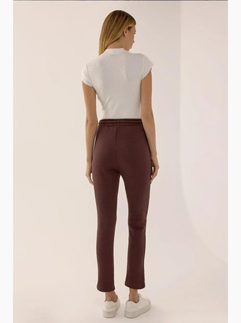 Calça de fato de treino slim fit com cordão hiccup Castanho - Kiabi