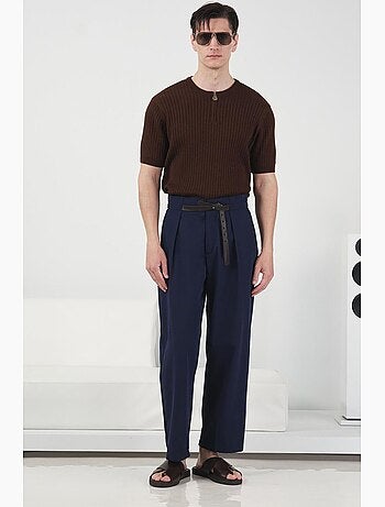 Calça de fato masculina giesto
