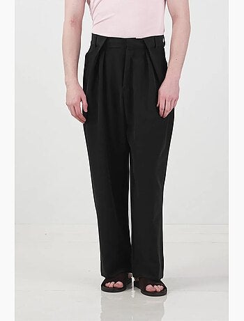 Calça de fato reta masculina giesto