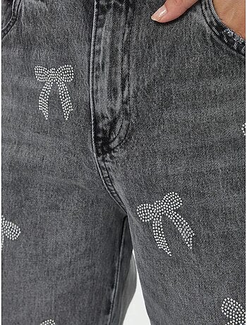 Calça de ganga de cintura alta e perna reta hiccup