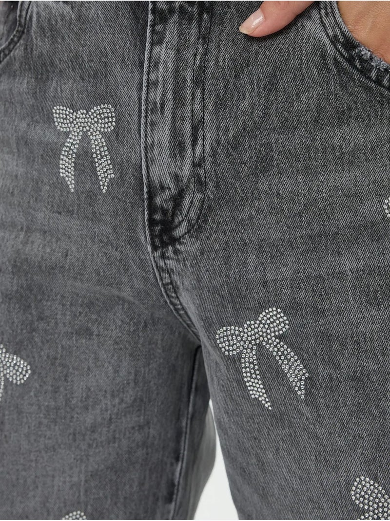Calça de ganga de cintura alta e perna reta hiccup Cinza - Kiabi