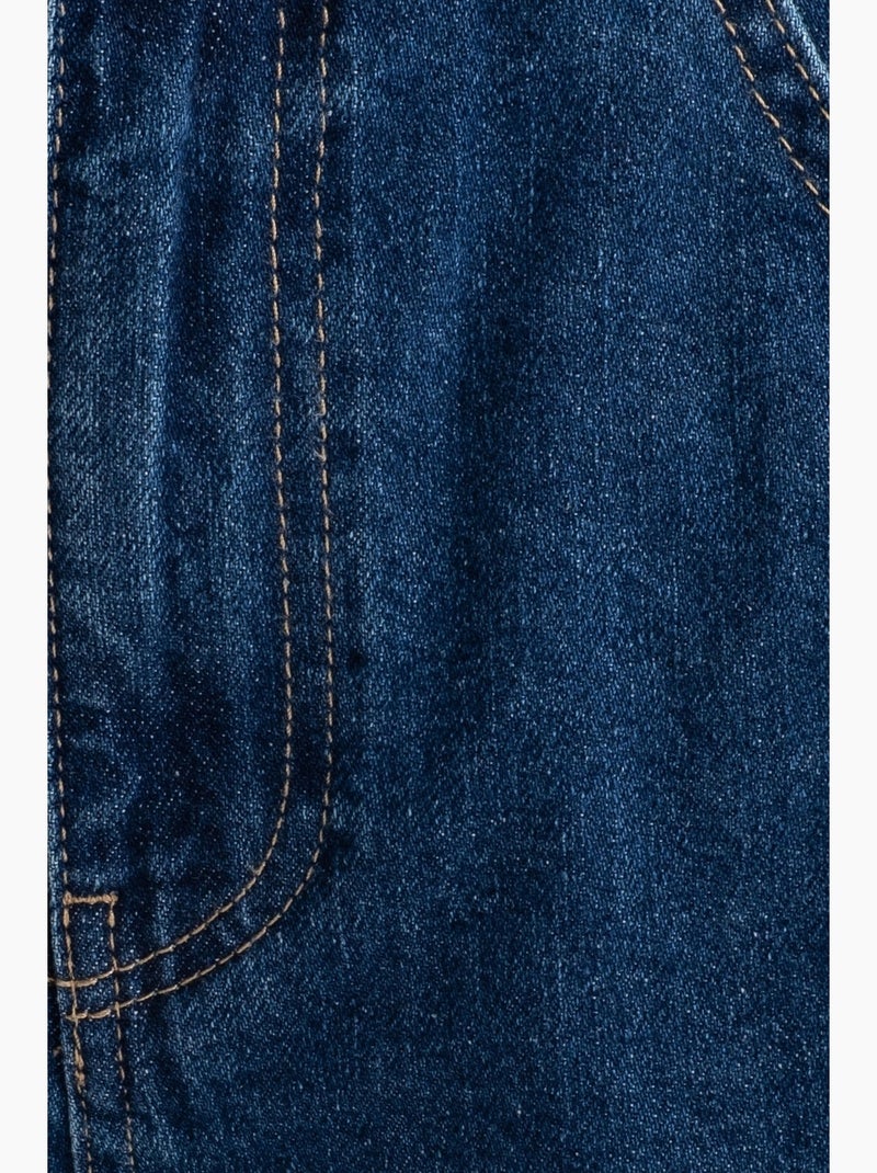 Calça de ganga de cintura alta super larga hiccup Azul-ultramar - Kiabi