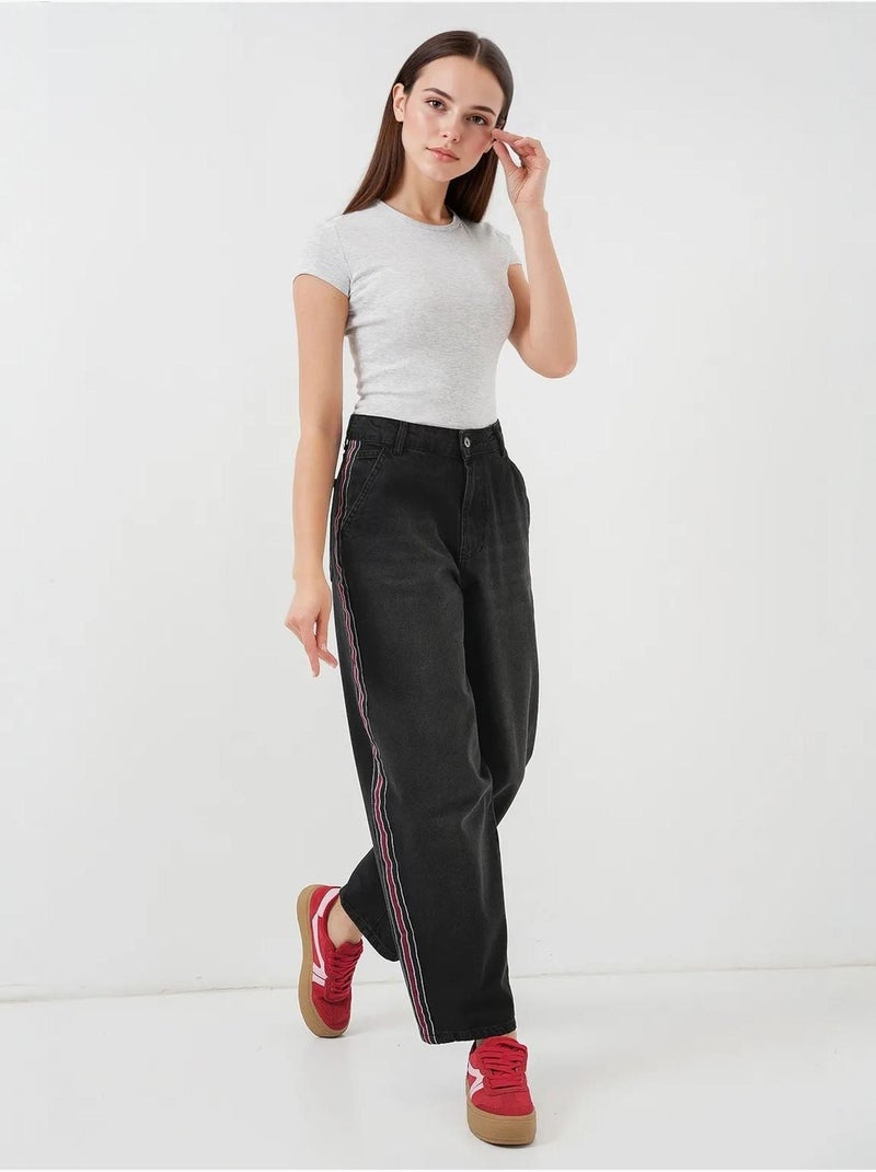 Calça de ganga larga bdart Preto - Kiabi