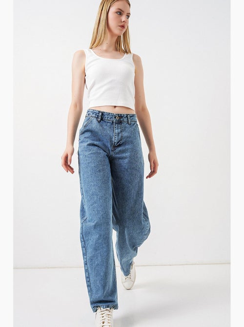 Calça de ganga larga de cintura alta bdart - Kiabi Calça de ganga larga de cintura alta bdart - Kiabi