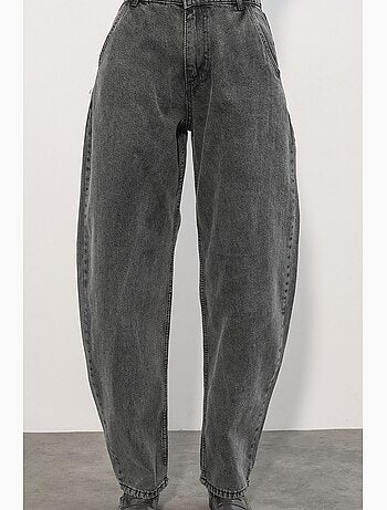 Calça de ganga larga de cintura alta bdart