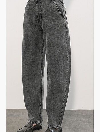 Calça de ganga larga de cintura alta bdart