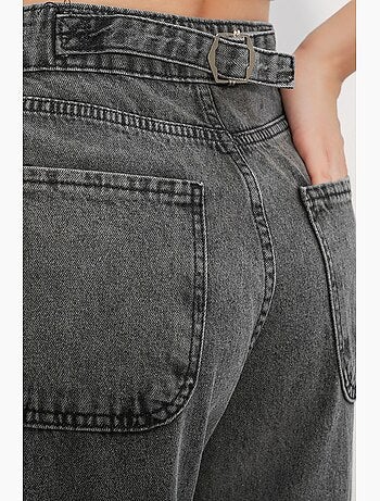 Calça de ganga larga de cintura alta bdart