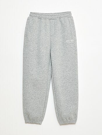 Calças de jogging quentes lisas com forro polar