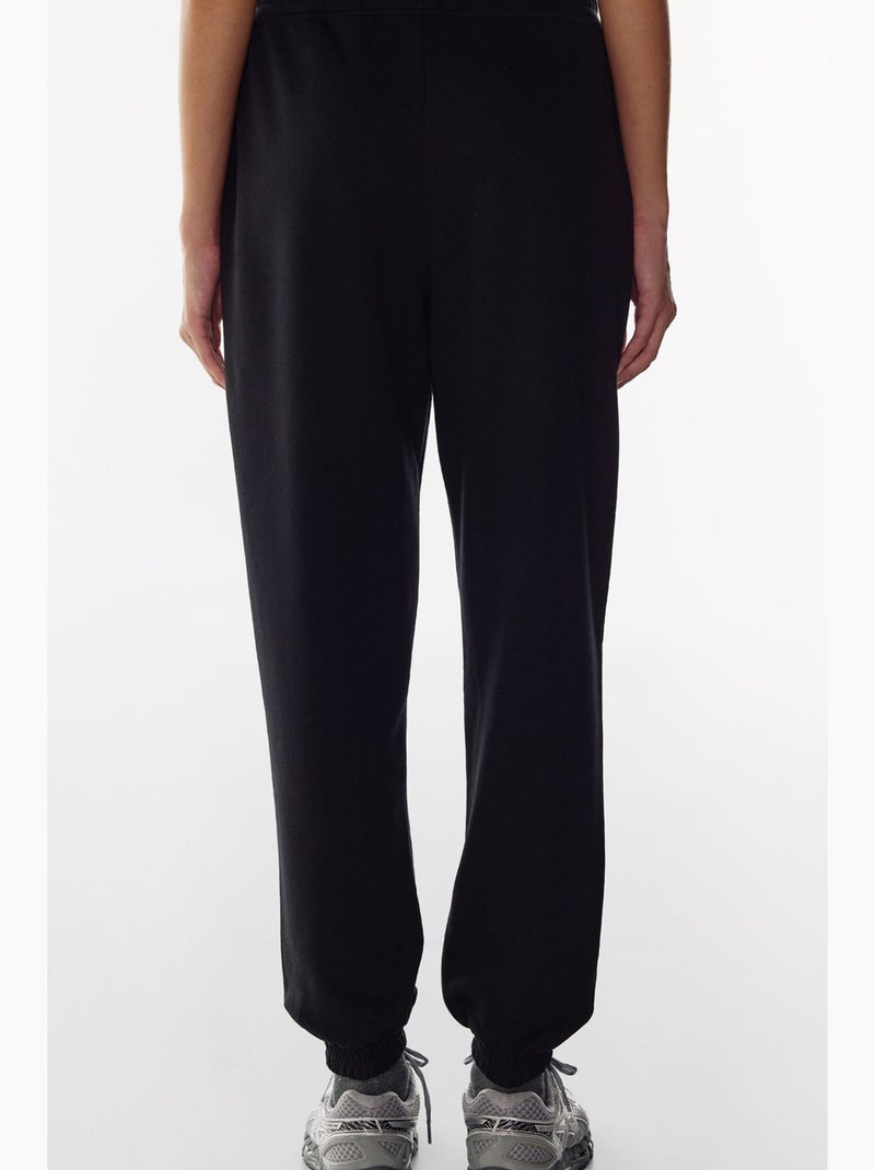 Calça de moletom de cintura alta com barras elásticas penti Preto - Kiabi