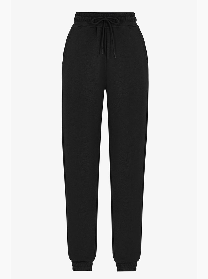 Calça de moletom de cintura alta com barras elásticas penti Preto - Kiabi