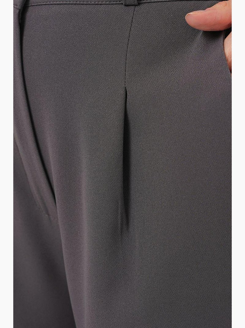 Calça de tecido plissada com cinto bdart Cinza-preto - Kiabi