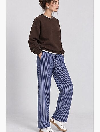 Calça feminina de perna reta istanbul