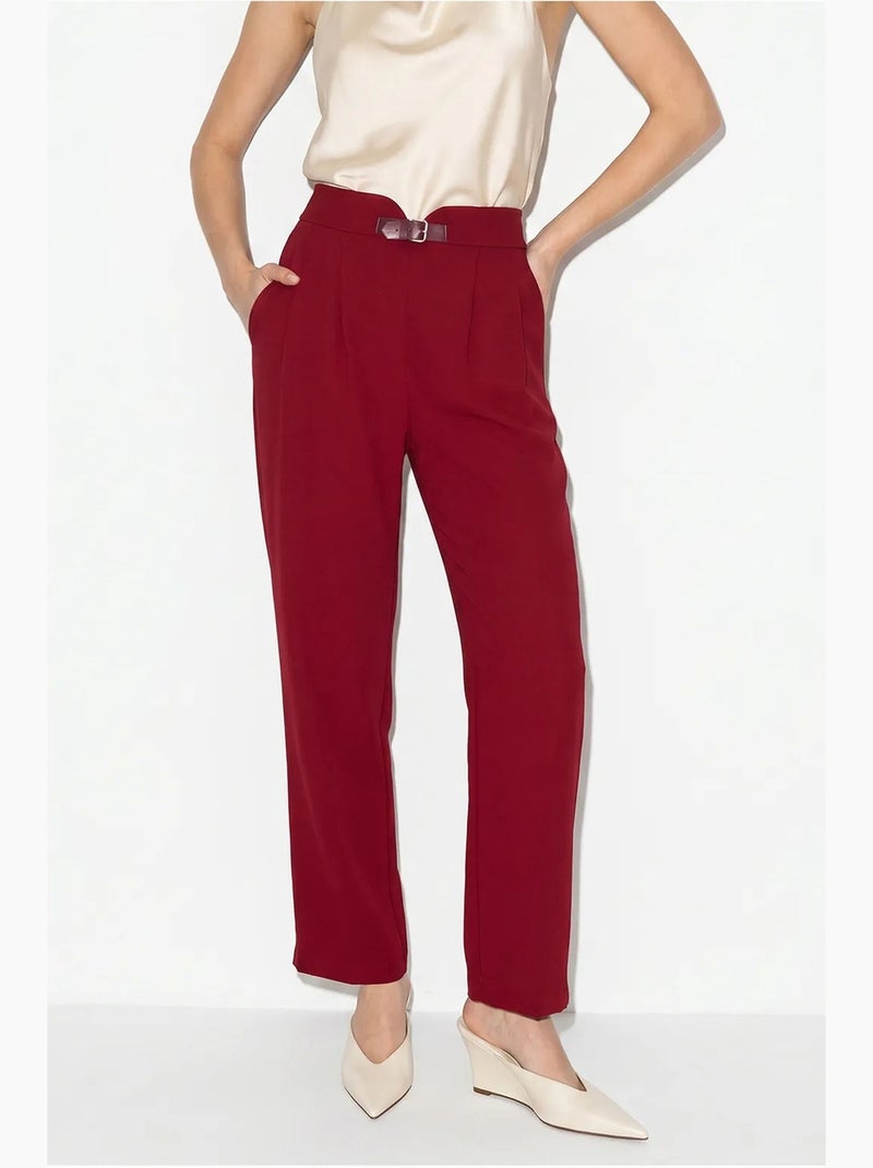 Calça feminina lucci Vermelho bordô - Kiabi