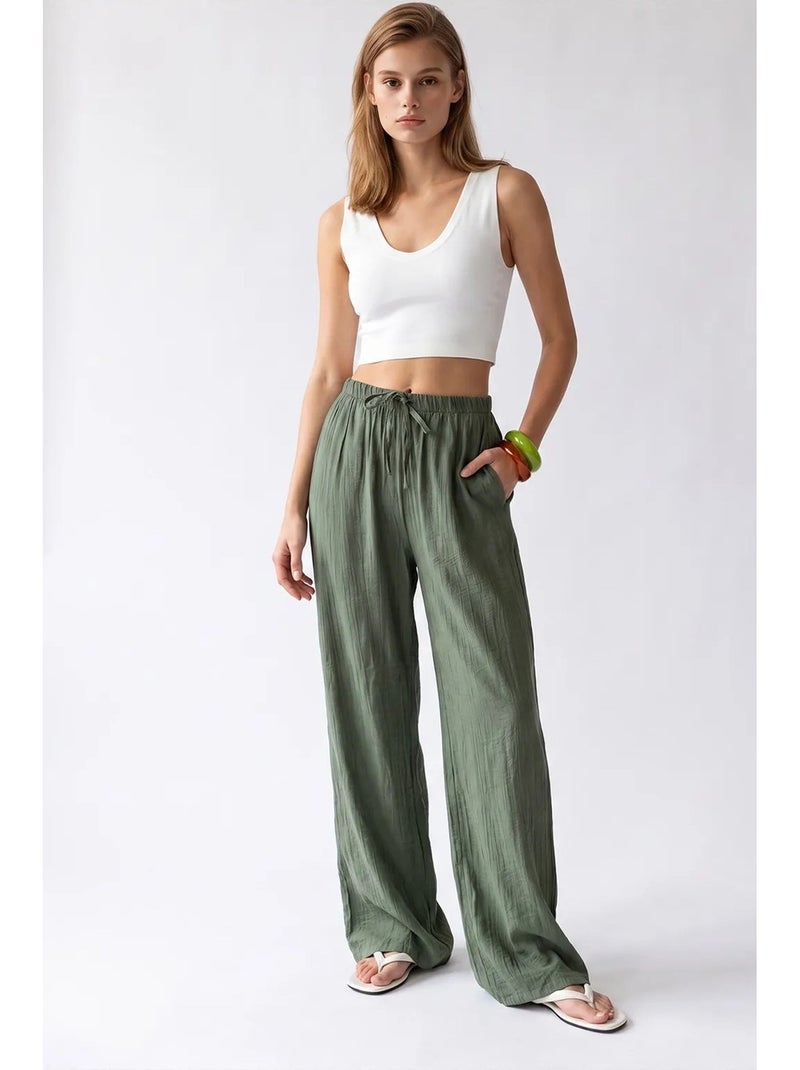 Calça feminina mixray Cáqui - Kiabi