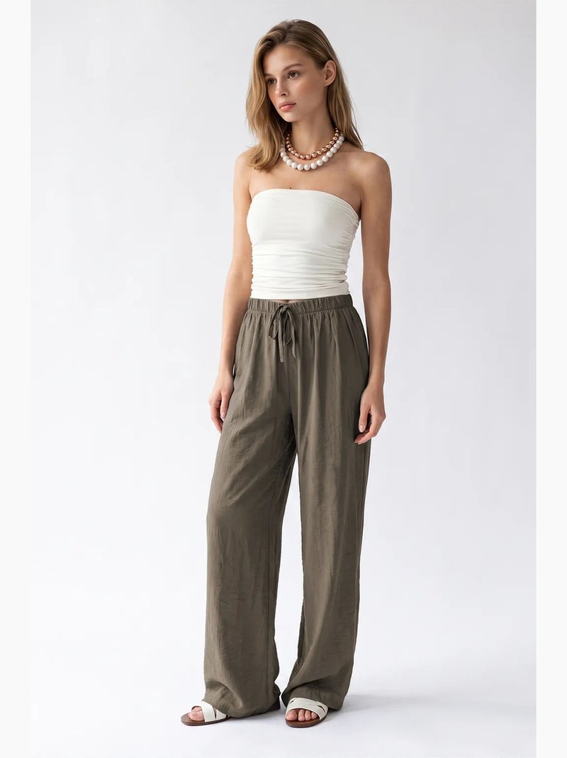 Calça feminina mixray Castanho - Kiabi