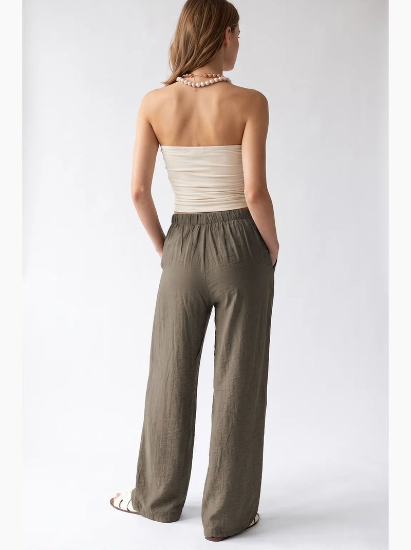 Calça feminina mixray Castanho - Kiabi
