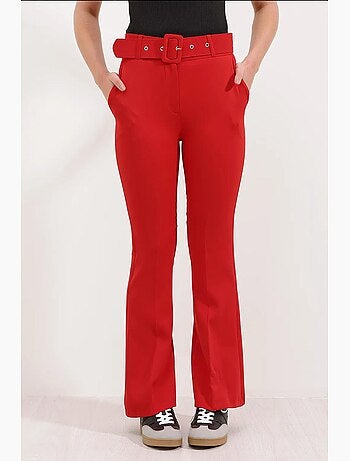 Calça flare com cinto bdart