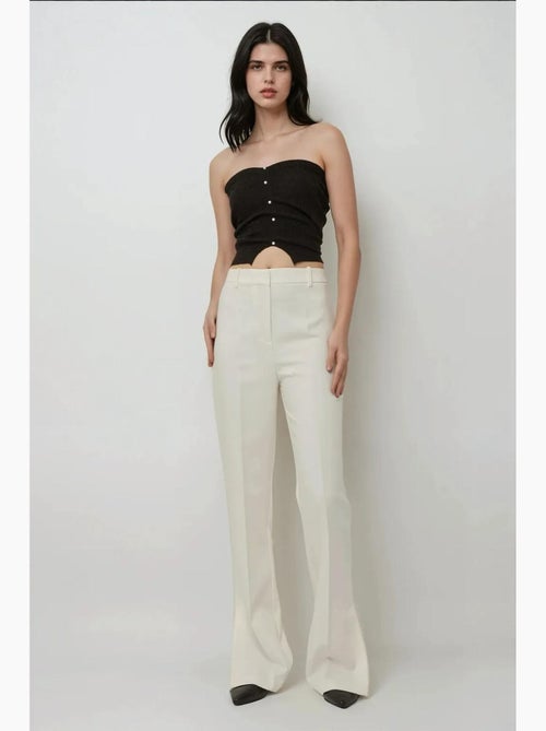 Calça flare premium cintura alta hiccup - Kiabi Calça flare premium cintura alta hiccup - Kiabi