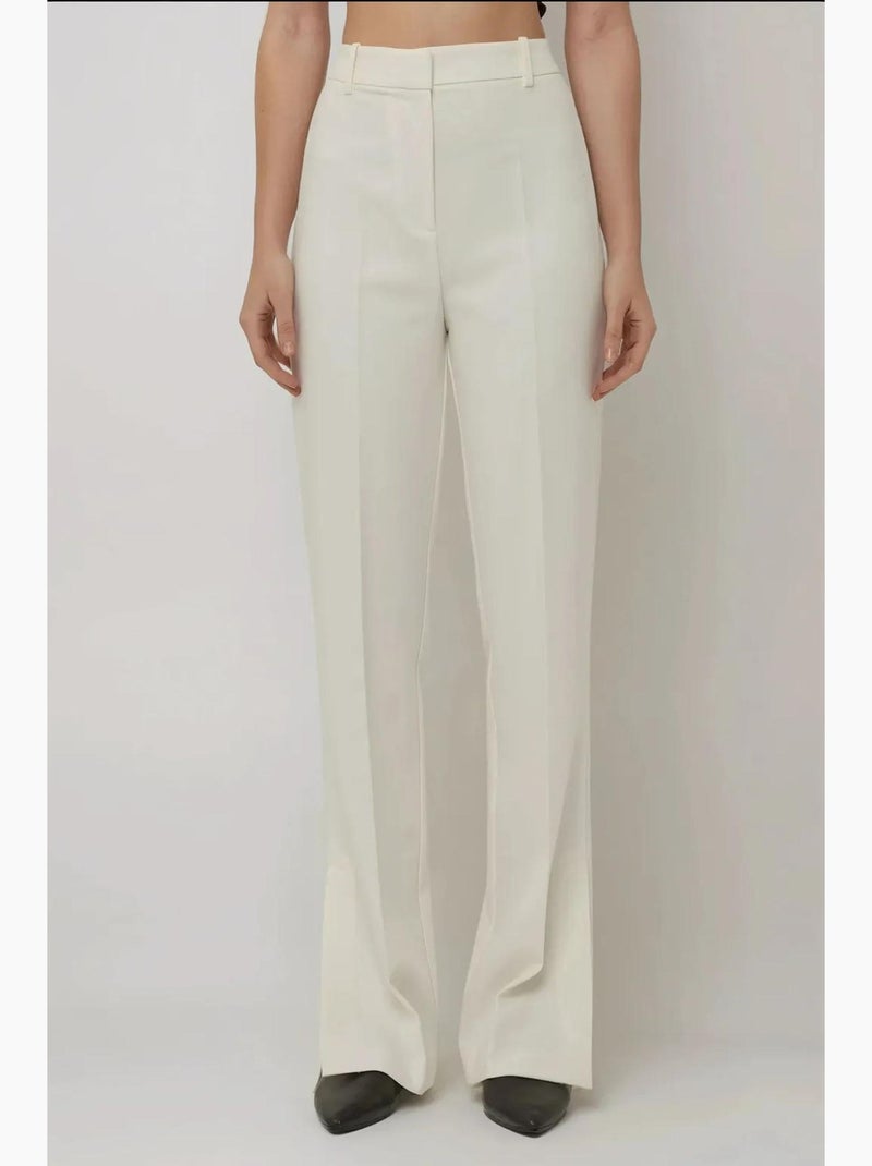 Calça flare premium cintura alta hiccup Branco - Kiabi